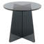 Table d'appoint en verre teinté Latika