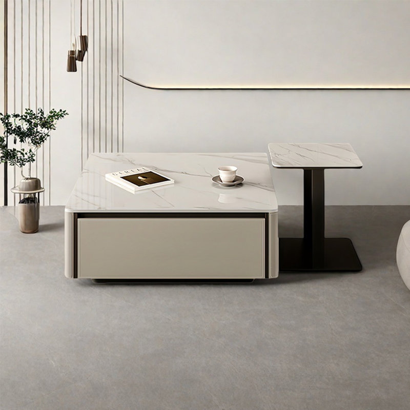 Table basse carrée SLATE, H 13,8 po x L 31,5 po x l 31,5 po