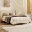 Archer Velvet Upholstered Platform Bed with Wingback Headboard & Wooden Legs