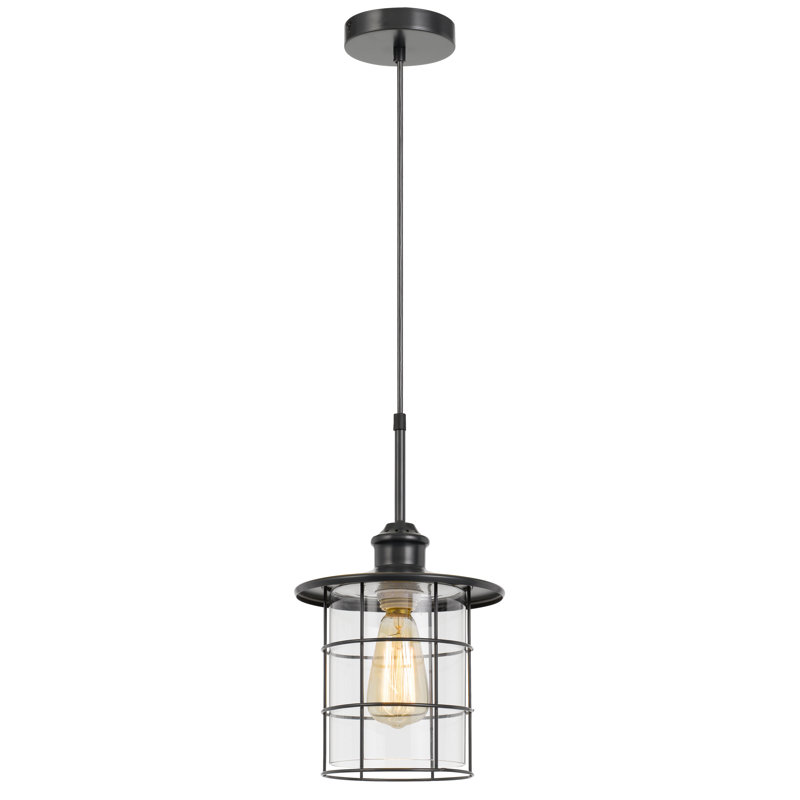 Luminaire suspendu cylindrique à 1 lumière Hampson