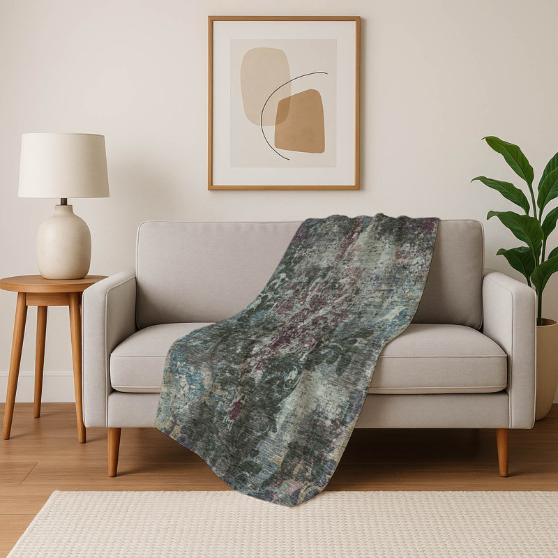 Jeté floral Sherpa ASB875 Addison, Fougère