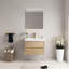 Meuble-lavabo de salle de bain de 30 po avec lavabo. Beauté en chêne naturel. Rangement en forme de U. Comptoir en résine haute pierre. Tiroir à fermeture silencieuse. Formulaire d'installation simple. 24V15-30Non pour le charisme. Valeur.