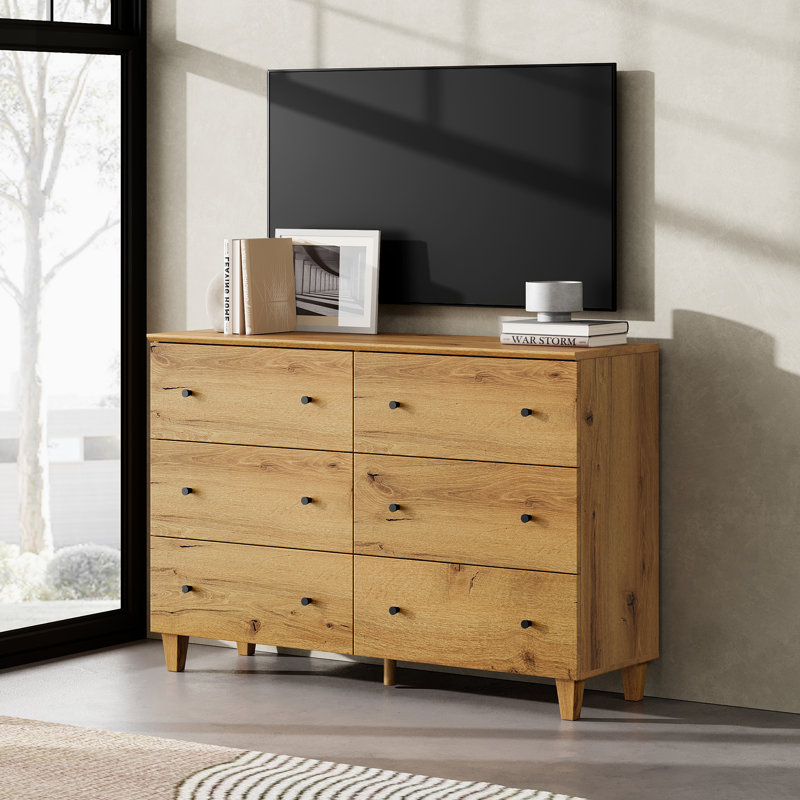 Solution de rangement moderne à 6 tiroirs pour la chambre à coucher, la chambre d'enfant, le salon et la chambre de bébé