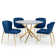 Set of Gerson Round Tables and 4 Harper Dining Chairs
