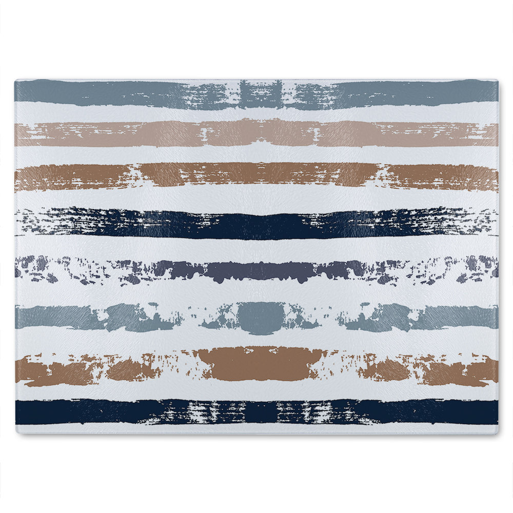 Brush Strokes Glass Chopping Board