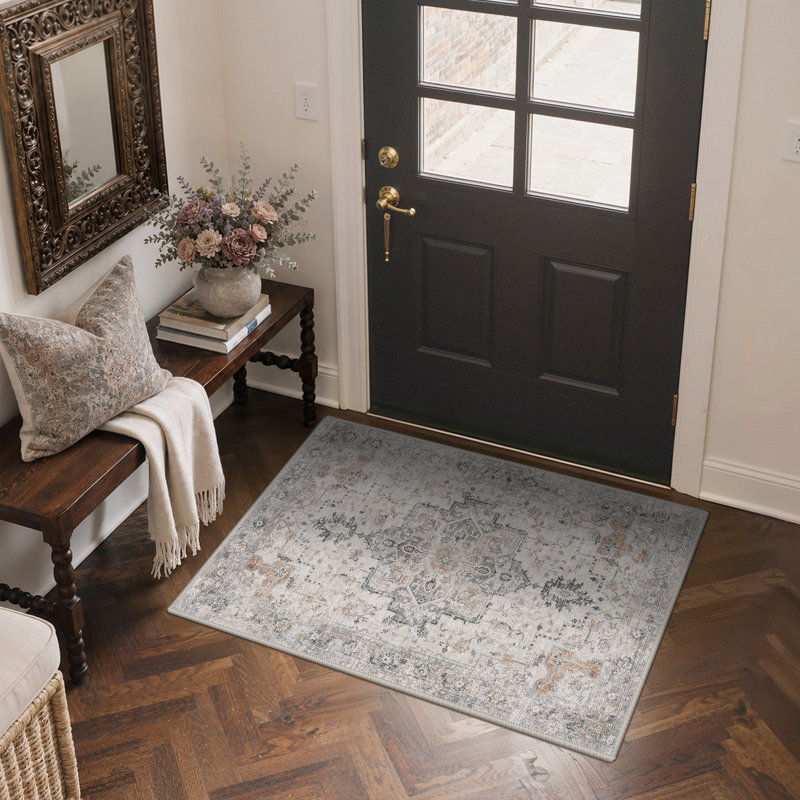 Tapis oriental performance Roehit, Rectangulaire 3 pi x 5 pi, Brun taupe clair