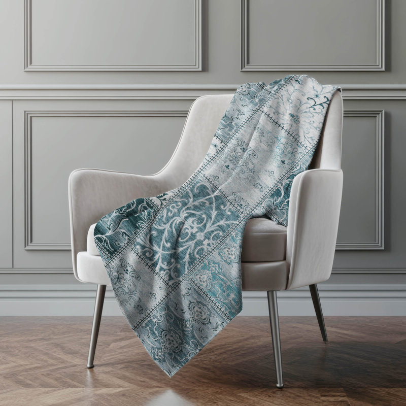 Jeté en sherpa Addison, Bleu sarcelle