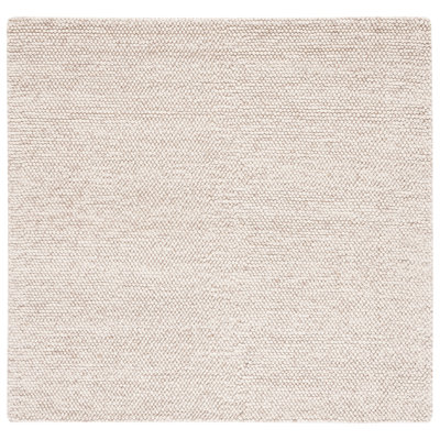 Tapis touffeté à la main de couleur unie Almus beige / ivoire