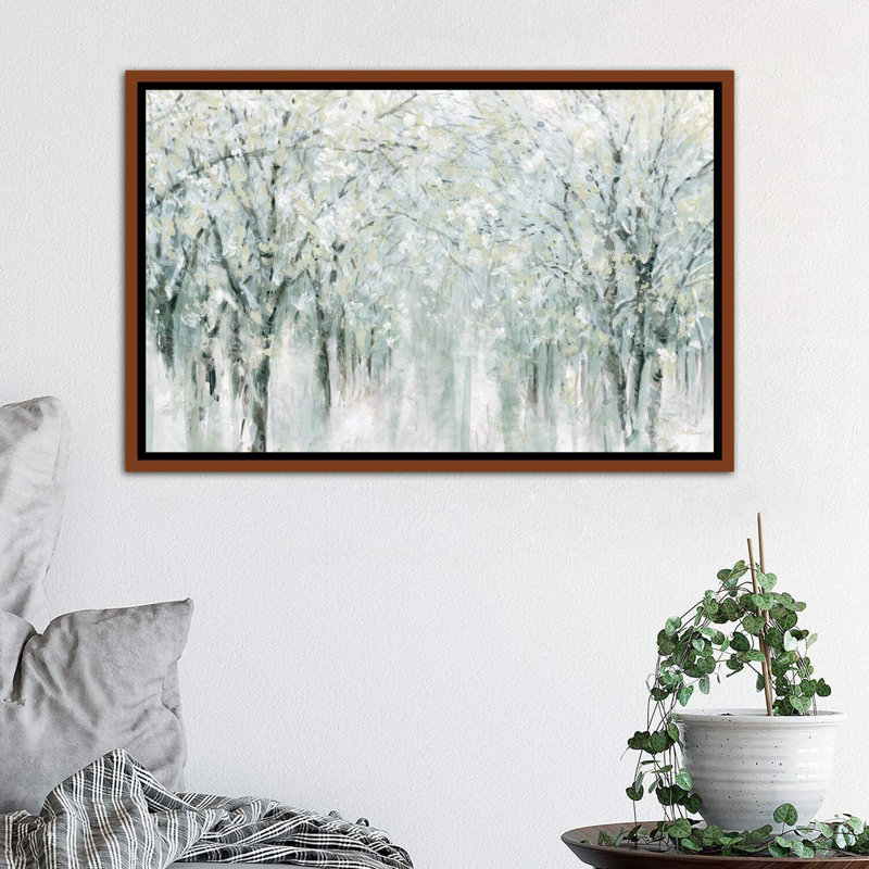 «Winter Mist» par Carol Robinson, reproduction, H 18 po x l 26 po x P 1,5 po, Toile avec cadre en bois classique