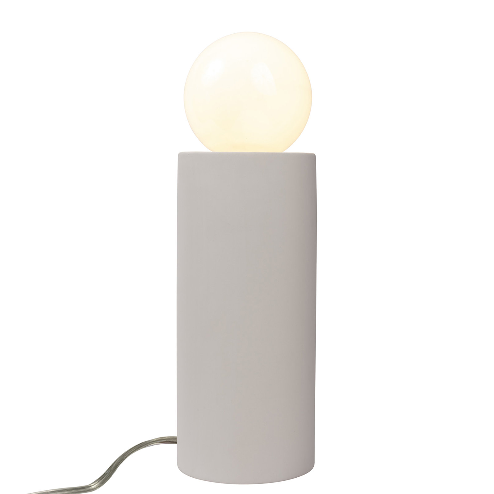 Rachid Ceramic Torchiere Lamp, 16.5" H x 5.5" W x 5.5" D, Bisque