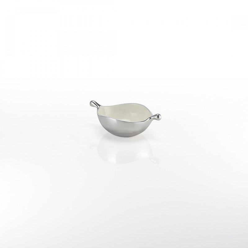 Lunares by Nima Oberoi Pod Dish Aluminum Colander, Oyster