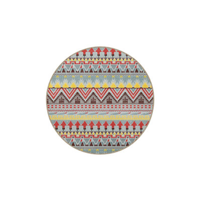 Striped Cross and Geometric Pattern Multi Color Woven Base and Decorative Machine Washable Area Rug