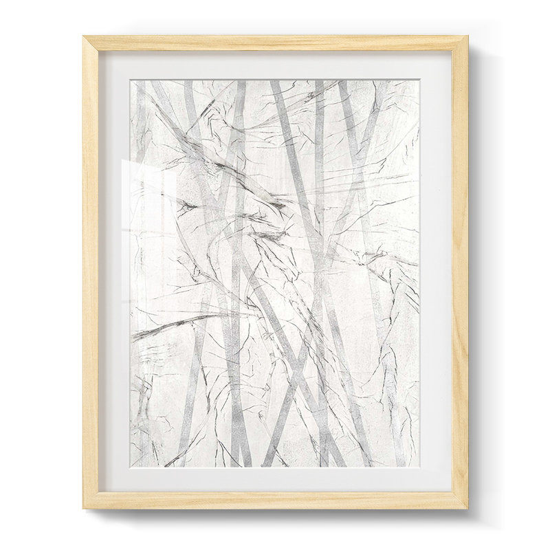 Pewter Forrest I -Framed Print, Natural, 25.5" H x 17.5" W