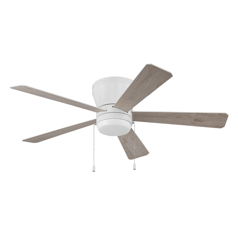 52'' Ceiling Fan with LED Lights, White/Beige