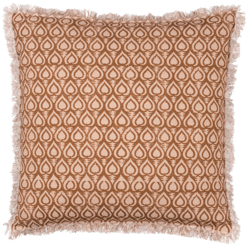 Georgi Geometric Square Cushion, Pecan