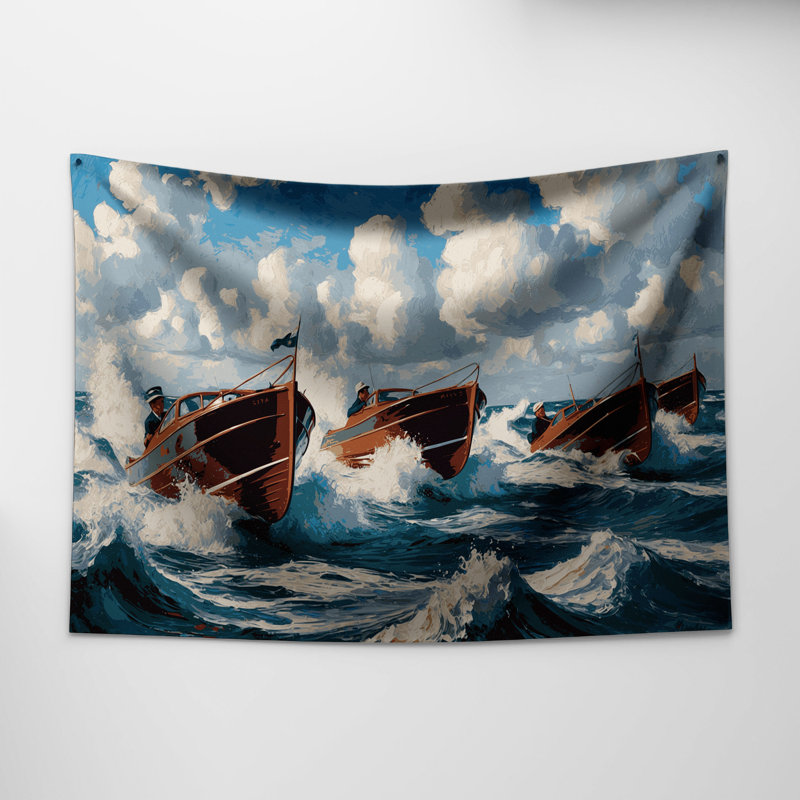 Tapisserie murale nautique, 51 po x 60 po