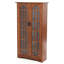 Armoire multimédia à panneau de fenêtre noire-33089848