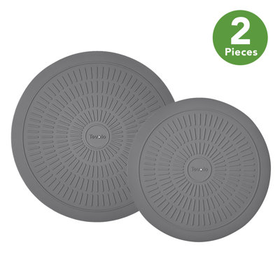 Microwave Mat Set Of 2 Charcoal 10" + 12"