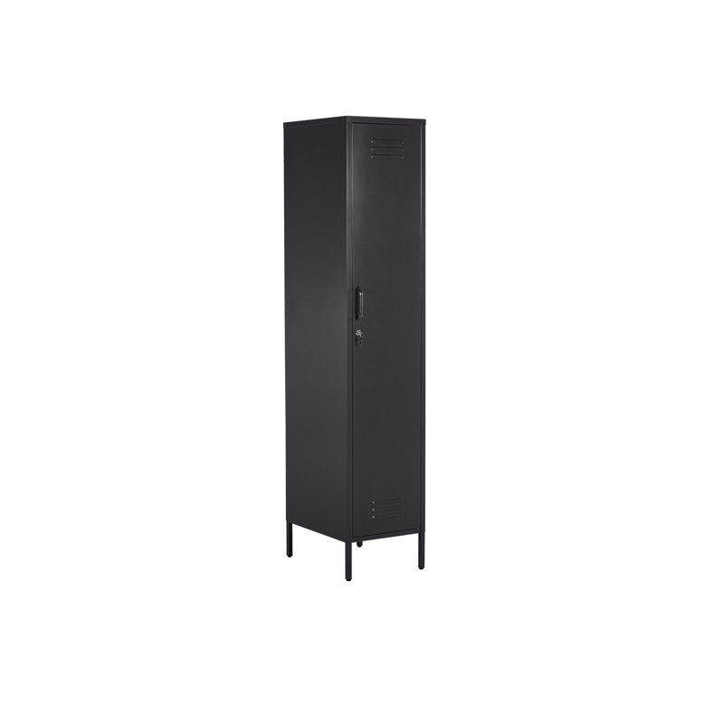 Bronko 1 -Door 5 -Shelf, Black