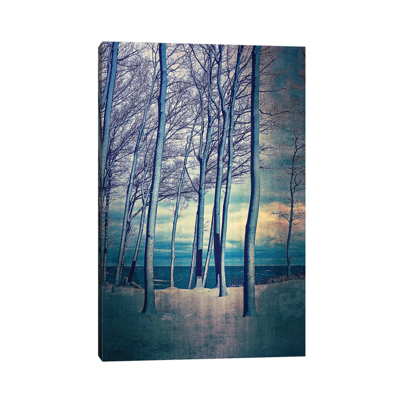 Winter At Lake Michigan by Michelle Calkins - Wrapped Canvas Print, 20.32 cm H x 30.48 cm W