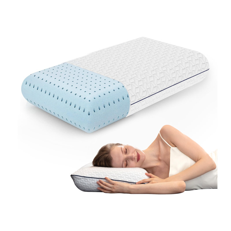 Gel Memory Foam Pillow - Standard Size, 1 Pack, Firm Pillow for Neck and Shoulder Support Orthopedic, Standard