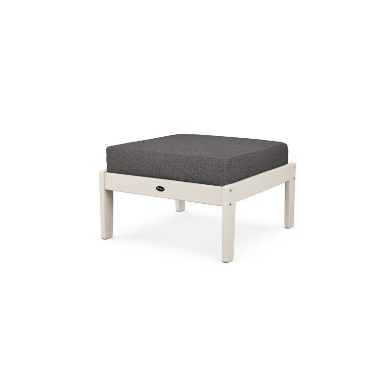 Repose-pieds Yacht Club, Structure sable château / coussin gris anthracite