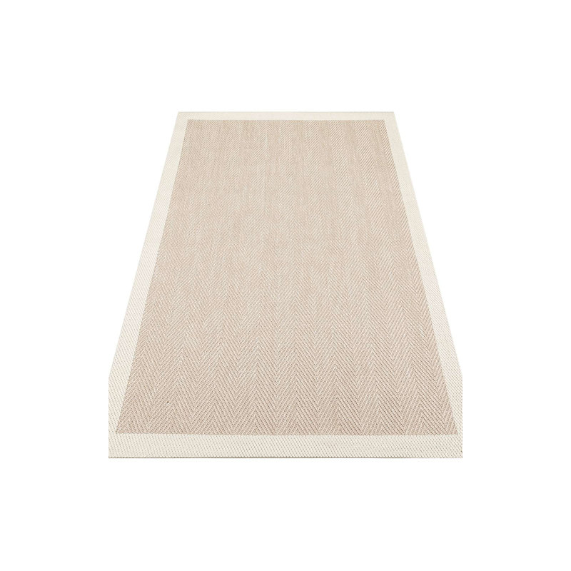 Willemien Beige Cotton Flatweave Carpet, 3.3 x 9.8 ft | 100% Cotton, 1.8 lbs/sq ft | No Pile, Machine Washable at 86°F | Easy to Clean with Vacuum & Spot Remover | Perfect for Living Room, Bedroom & Office Decor