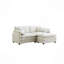 Canapé modulaire, canapé deux places avec repose-pieds, canapé en forme de L avec repose-pieds 2 places pour les petits espaces en velours côtelé