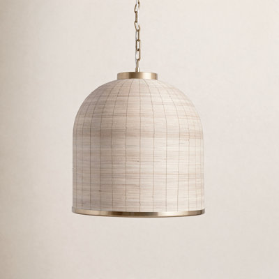 Keya Single Light Rattan Plug-in Pendant