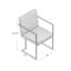 Chaises de salle à manger avec accoudoirs d'intérieur en velours Pangea Home Dexter-709040502