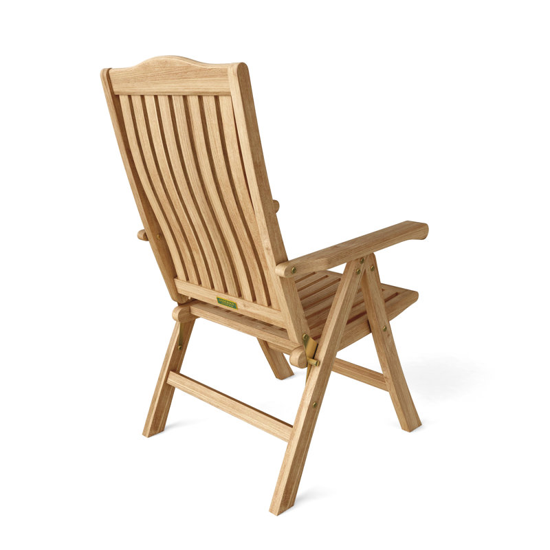 Folding Teak Patio Dining ArmChair