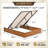 Wooden Platform Bed Frame with Lift Up Storage, Queen, Rustic Brown-204592579-204592589