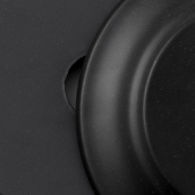 Marietta Flush Mount, Matte Black, White Silk