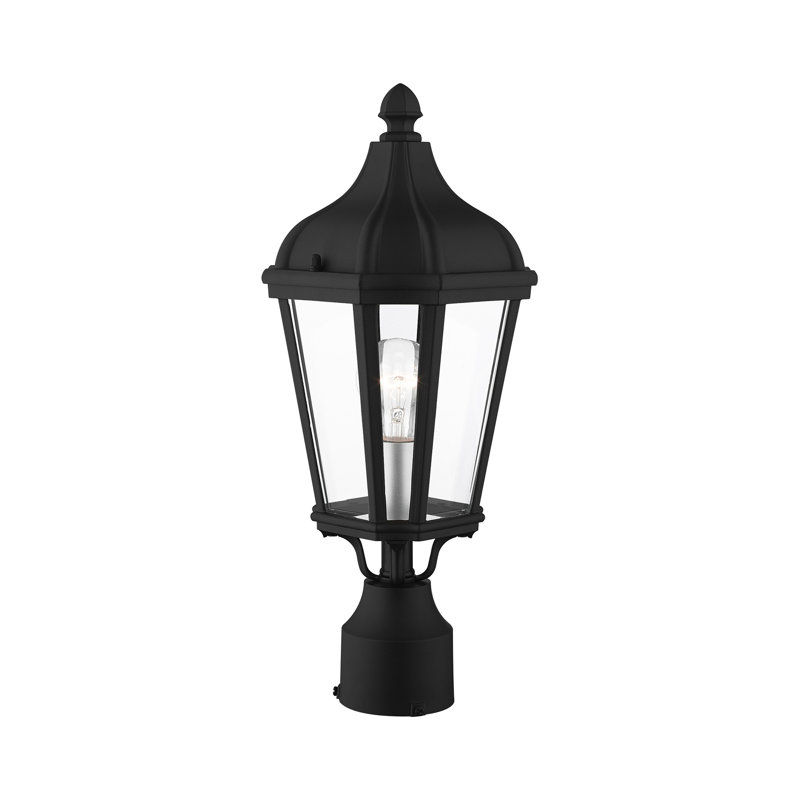 Tête de lanterne câblée à 1 lumière H 17,75 po Anguel, Noir texturé