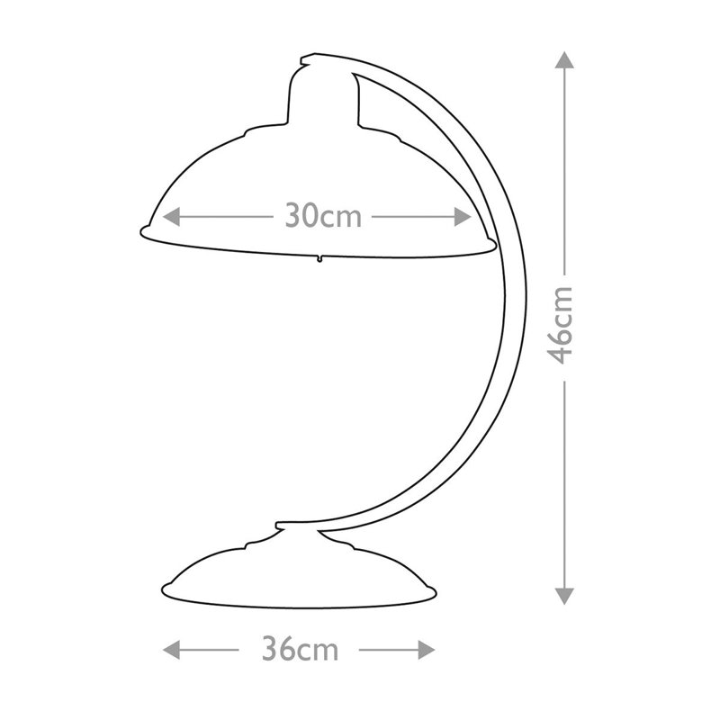 Rona Metal Arched Lamp, Oyster White
