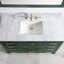Ensemble de meuble-lavabo simple et moderne de 48 po avec comptoir et dosseret en marbre de Carrare italien Covin, entièrement assemblé Covin-117300914-117300917