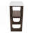 Wood Console Table with  Open Shelf,  Marble-Effect Top-1453518461
