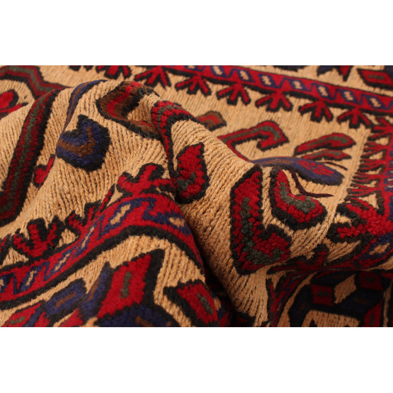 Tapis tadjik brun clair 2 pi 11 po x 4 pi 8 po