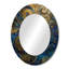 «Pratha Blue and Gold Melody Of Boho II», miroir mural décoratif en plumes, miroir-1001013094-1001013081