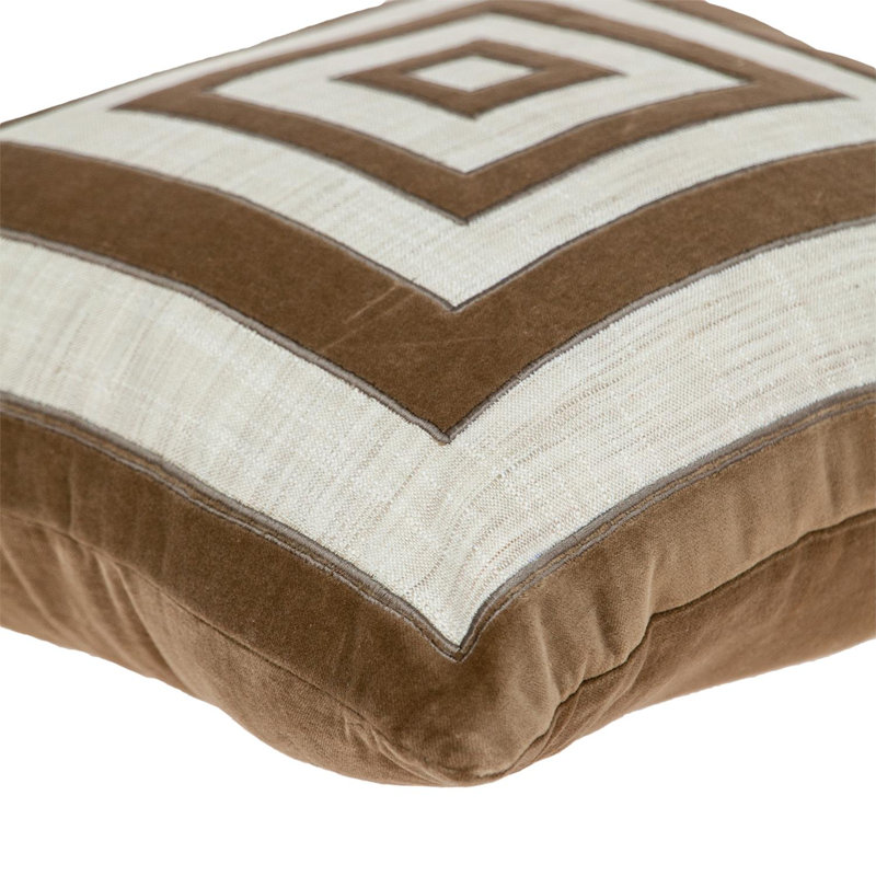 Embroidered Cotton Blend Throw Pillow