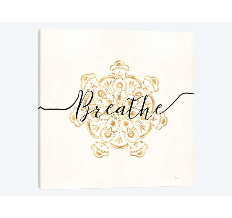« namaste ii », art textuel sur toile tendue, H 12 po x l 12 po x P 0,75 po