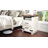 Farmhouse Nightstand Set with Charging Station Set of 2, White-1820739950-1820739948