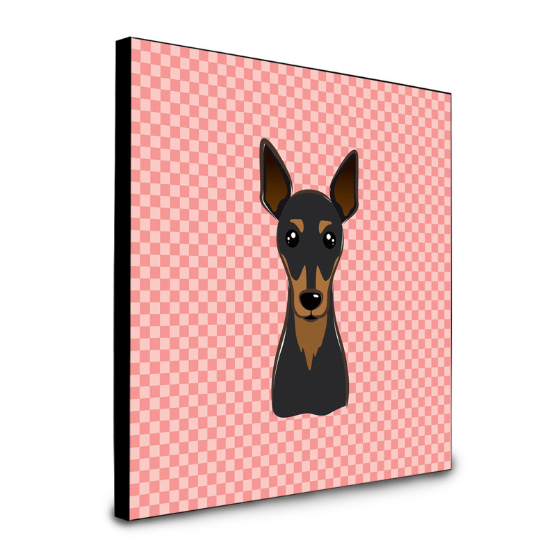 Panneau mural d’art Dungorbery, Rose, Pinscher nain