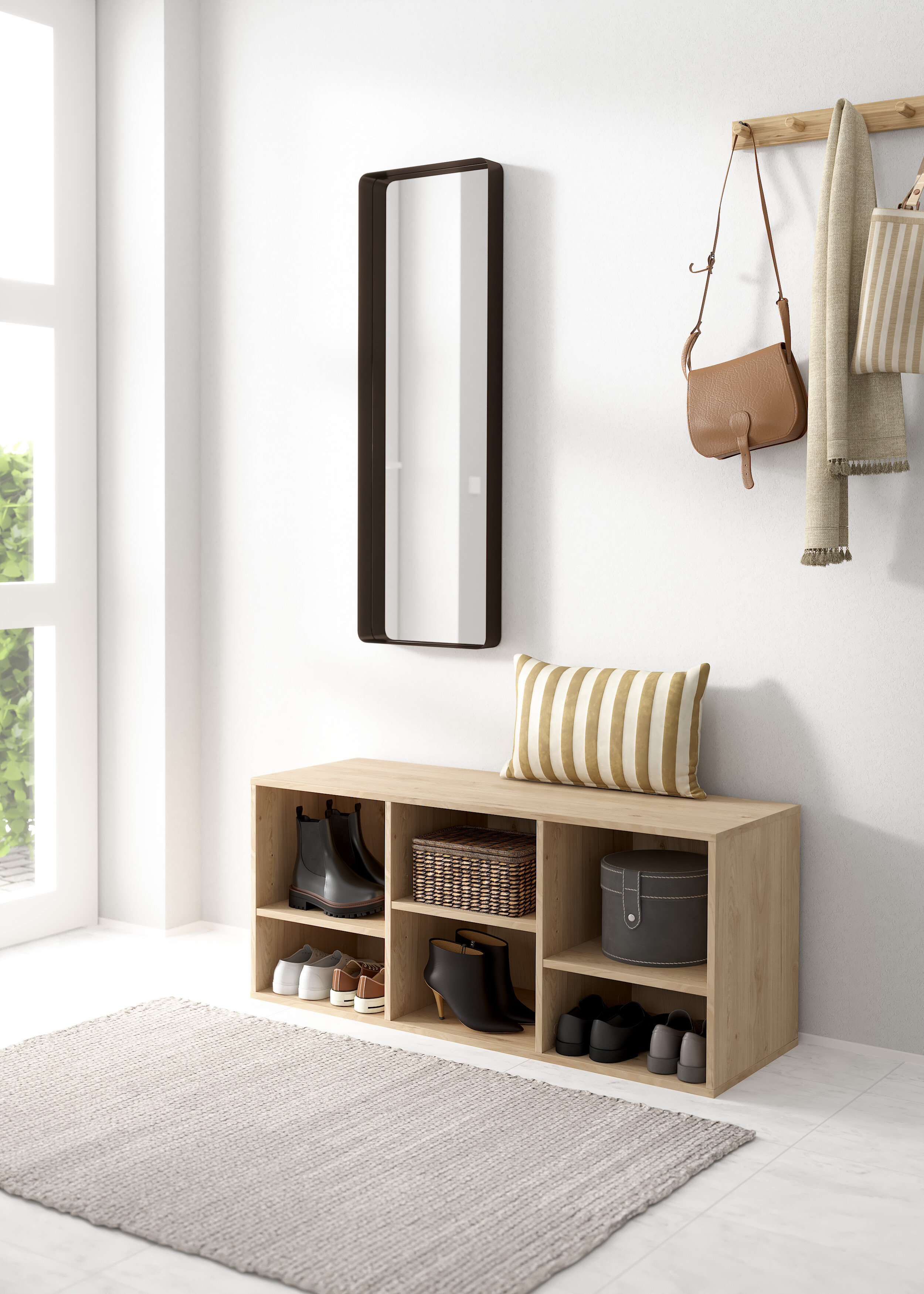 Latitude Run® Hyper 6 Cubby Bench | Wayfair