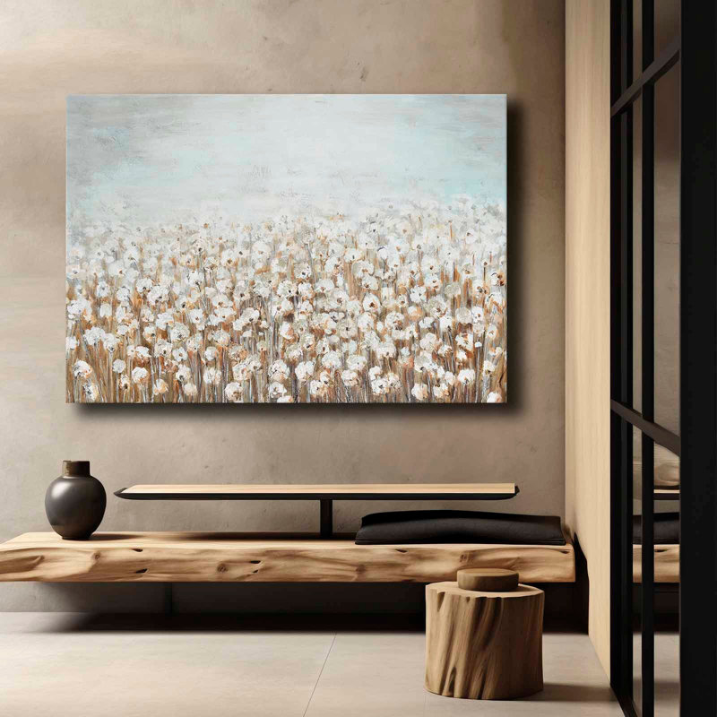Art mural sur toile White Meadow Bloom