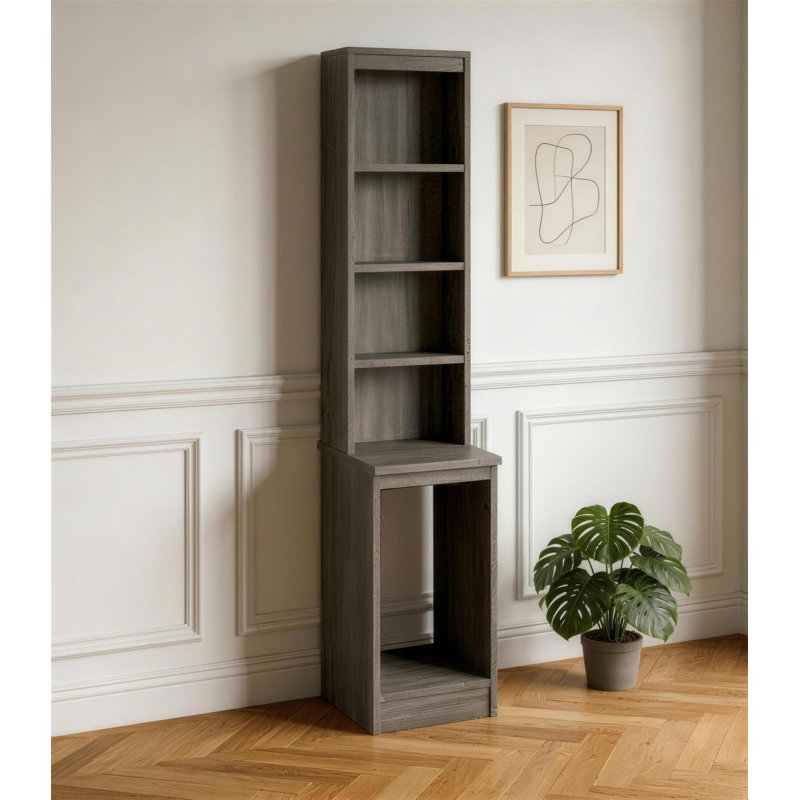 Farrington Gurney 182.8cm H x 30cm W Laptop/Tablet Storage Cart, Grey Nebraska