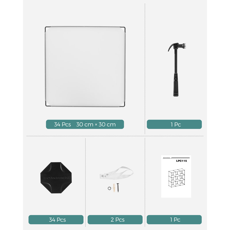 93cm W Plastic Height -Adjustable Shelving Unit