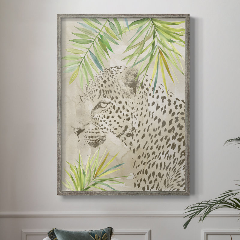 Boho Jungle Cat II Framed Print - Solid Wood
