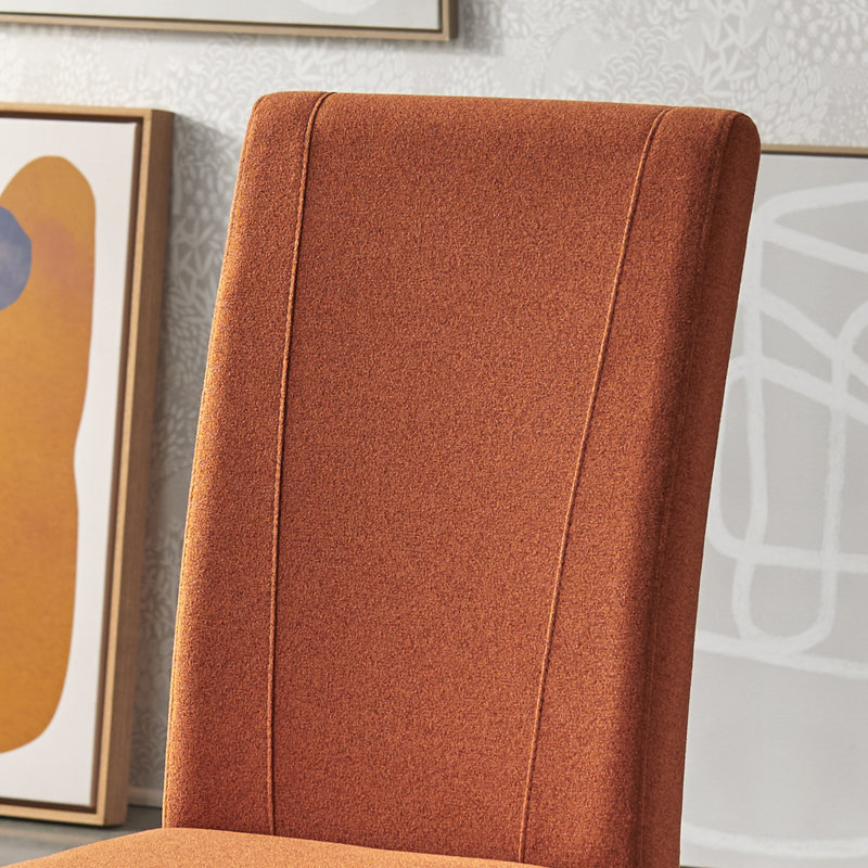 Aimee-Elizabeth 19.1'' H Upholstered Parsons Chair, Autumn Orange