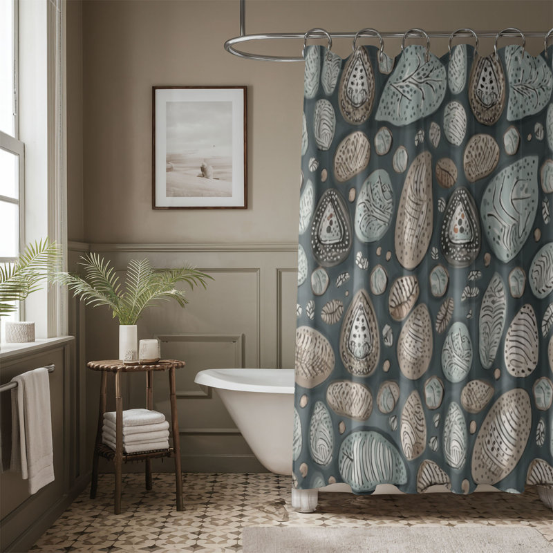 Boho Colors - Rideau de douche Premium, H 74 po x l 71 po